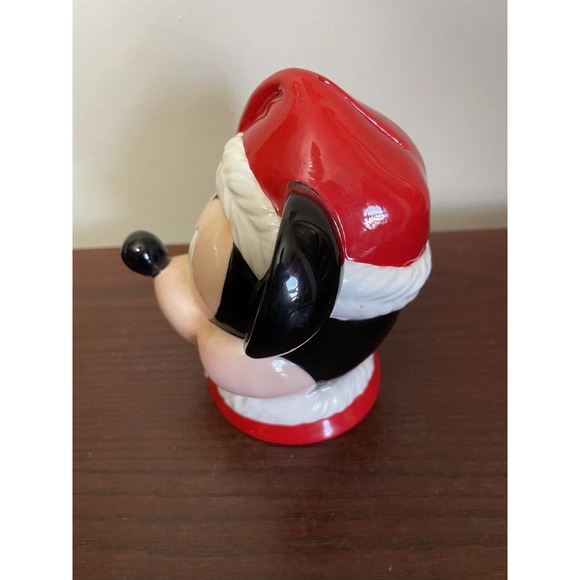 ENESCO for Walt Disney Ceramic MICKEY MOUSE Christmas BANK 6” Tall, Christmas - Picture 5 of 7